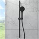 VITRA Душевая стойка Base Round A4590836EXP с ручным душем без смесителя матовая черная A4590836EXP