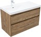 AQUANET Тумба с раковиной Nova Lite 2.0 100 L 2 ящ. цв. дуб рустикальный AQUANET-365908