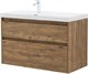 AQUANET Тумба с раковиной Nova Lite 2.0 100 L 2 ящ. цв. дуб рустикальный AQUANET-365908