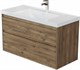 AQUANET Тумба с раковиной Nova Lite 2.0 110 2 ящ. цв. дуб рустикальный AQUANET-365918