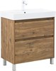 AQUANET Тумба с раковиной Nova Lite 2.0 75 напольная цв. дуб рустикальный AQUANET-348196