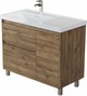 AQUANET Тумба с раковиной Nova Lite 2.0 90 L напольная цв. дуб рустикальный AQUANET-365925