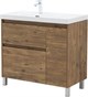 AQUANET Тумба с раковиной Nova Lite 2.0 90 L напольная цв. дуб рустикальный AQUANET-365925
