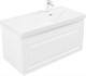 AQUANET Тумба с раковиной Агата 100 R 1 ящ. цв. белый сатин AQUANET-365932