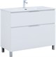 AQUANET Тумба с раковиной Алвита new 100 (Flat) напольная 2 ящ. цв. белый матовый AQUANET-345671