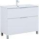 AQUANET Тумба с раковиной Алвита new 100 (Flat) напольная 2 ящ. цв. белый матовый AQUANET-345671