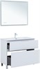 AQUANET Тумба с раковиной Алвита new 100 (Flat) напольная 2 ящ. цв. белый матовый AQUANET-345671