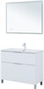 AQUANET Тумба с раковиной Алвита new 100 (Flat) напольная 2 ящ. цв. белый матовый AQUANET-345671