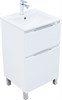 AQUANET Тумба с раковиной Алвита new 50 (Flash) напольная 2 ящ. цв. белый матовый AQUANET-345683