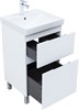 AQUANET Тумба с раковиной Алвита new 50 (Flash) напольная 2 ящ. цв. белый матовый AQUANET-345683