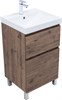 AQUANET Тумба с раковиной Алвита new 50 (Flash) напольная 2 ящ. цв.дуб веллингтон табак AQUANET-345684