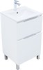 AQUANET Тумба с раковиной Алвита new 50 (Flat) напольная 2 ящ. цв. белый матовый AQUANET-345673