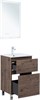 AQUANET Тумба с раковиной Алвита new 50 (Flat) напольная 2 ящ. цв.дуб веллингтон табак AQUANET-345674