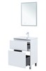 AQUANET Тумба с раковиной Алвита new 60 (Flat) напольная 2 ящ. цв. белый матовый AQUANET-345675