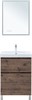 AQUANET Тумба с раковиной Алвита new 60 (Flat) напольная 2 ящ. цв.дуб веллингтон табак AQUANET-345676