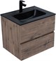 AQUANET Тумба с раковиной Алвита new 60 2 ящ. цв.дуб веллингтон табак AQUANET-335685