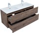 AQUANET Тумба с раковиной Алвита new 60 2 ящ. цв.дуб веллингтон табак AQUANET-335685
