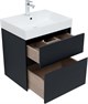 AQUANET Тумба с раковиной Бруклин 60 цв. антрацит матовый AQUANET-312875