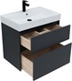 AQUANET Тумба с раковиной Бруклин 70 цв. антрацит матовый AQUANET-312876