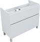 AQUANET Тумба с раковиной Вега 100 (Ирис) напольная 2 ящ. цв. белый глянец AQUANET-345373