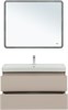 AQUANET Тумба с раковиной Вега 2.0 100 2 ящ. цв.бежевый (раковина Ирис) AQUANET-344756