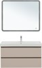 AQUANET Тумба с раковиной Вега 2.0 100 2 ящ. цв.бежевый (раковина Ирис) AQUANET-344756