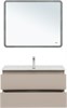 AQUANET Тумба с раковиной Вега 2.0 100 2 ящ. цв.бежевый (раковина Ирис) AQUANET-344756