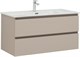 AQUANET Тумба с раковиной Вега 2.0 100 2 ящ. цв.бежевый (раковина Ирис) AQUANET-344756
