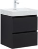 AQUANET Тумба с раковиной Вега 2.0 50 черный AQUANET-367324