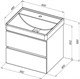 AQUANET Тумба с раковиной Вега 2.0 60 2 ящ. цв.маренго (раковина Flat) AQUANET-344761