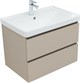 AQUANET Тумба с раковиной Вега 2.0 70 2 ящ. цв.бежевый (раковина Ирис) AQUANET-344755