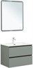 AQUANET Тумба с раковиной Вега 2.0 70 2 ящ. цв.мисти грин (раковина Ирис) AQUANET-344750