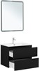 AQUANET Тумба с раковиной Вега 2.0 70 2 ящ. цв.черный (раковина Flat) AQUANET-344766