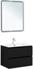 AQUANET Тумба с раковиной Вега 2.0 70 2 ящ. цв.черный (раковина Ирис) AQUANET-344746