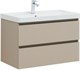 AQUANET Тумба с раковиной Вега 2.0 80 2 ящ. цв.бежевый (раковина Ирис) AQUANET-344754