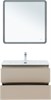 AQUANET Тумба с раковиной Вега 2.0 80 2 ящ. цв.бежевый (раковина Ирис) AQUANET-344754