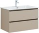 AQUANET Тумба с раковиной Вега 2.0 80 2 ящ. цв.бежевый (раковина Ирис) AQUANET-344754