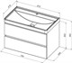 AQUANET Тумба с раковиной Вега 2.0 80 2 ящ. цв.маренго (раковина Ирис) AQUANET-344742