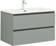 AQUANET Тумба с раковиной Вега 2.0 80 2 ящ. цв.мисти грин (раковина Flat) AQUANET-344769