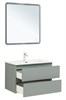 AQUANET Тумба с раковиной Вега 2.0 80 2 ящ. цв.мисти грин (раковина Flat) AQUANET-344769