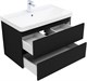 AQUANET Тумба с раковиной Вега 2.0 80 2 ящ. цв.черный (раковина Ирис) AQUANET-344747