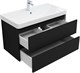 AQUANET Тумба с раковиной Вега 2.0 90 2 ящ. цв.черный (раковина Ирис) AQUANET-344743