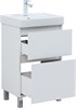 AQUANET Тумба с раковиной Вега 50 напольная белый глянец AQUANET-367327