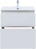 AQUANET Тумба с раковиной Вега 70 (Flat) напольная 2 ящ. цв. белый глянец AQUANET-345381