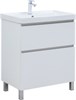 AQUANET Тумба с раковиной Вега 70 (Ирис) напольная 2 ящ. цв. белый глянец AQUANET-345376