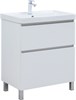 AQUANET Тумба с раковиной Вега 70 (Ирис) напольная 2 ящ. цв. белый глянец AQUANET-345376