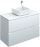 AQUANET Тумба с раковиной Джейн 100 цв.белый матовый (раковина Фортуна) AQUANET-332527