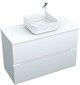 AQUANET Тумба с раковиной Джейн 100 цв.белый матовый (раковина Фортуна) AQUANET-332527