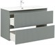 AQUANET Тумба с раковиной Джейн 100 цв.мисти грин (раковина Flat) AQUANET-332532