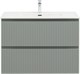 AQUANET Тумба с раковиной Джейн 90 цв.мисти грин (раковина Flat) AQUANET-332533
